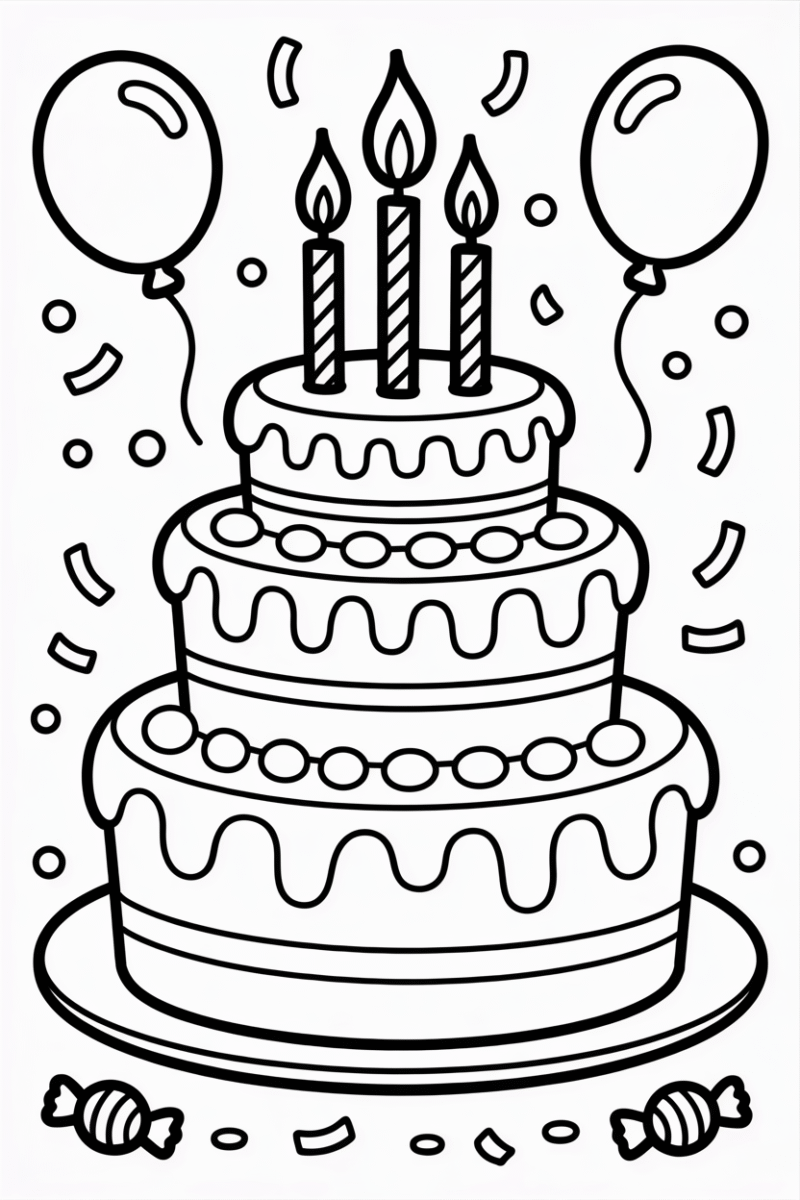 Dessin gâteau enfant