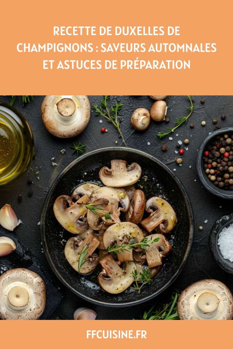 Duxelles de champignon idées
