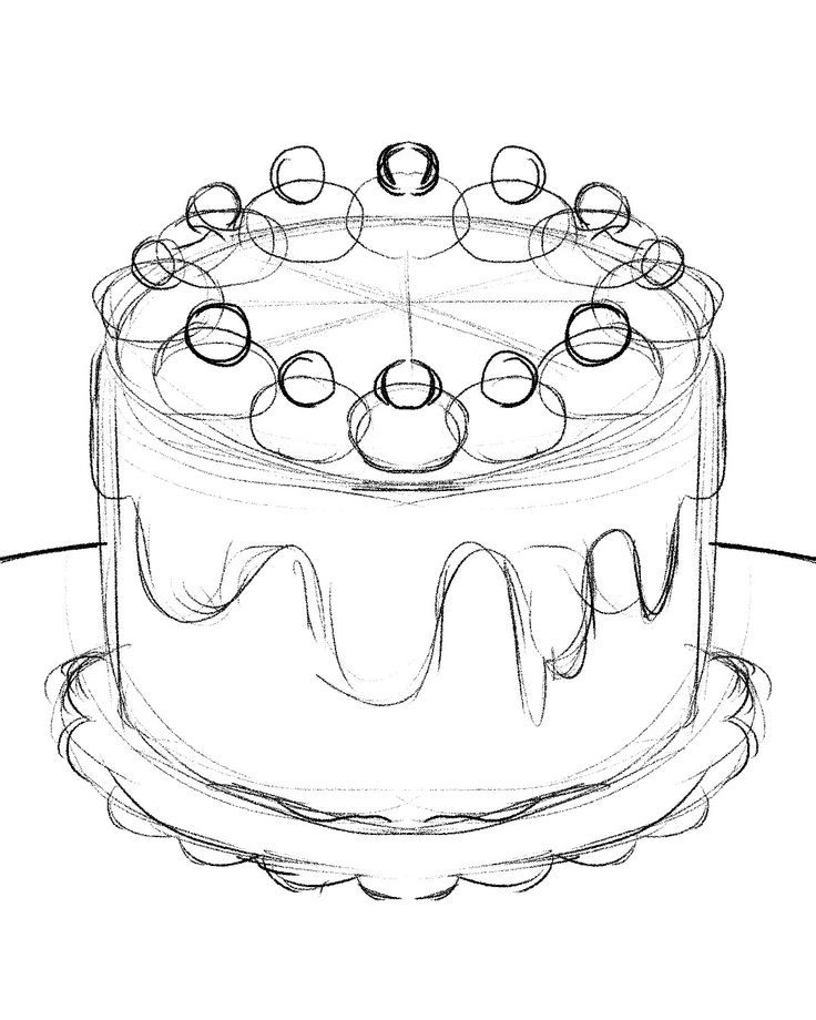 Coloriage gâteau inspiration