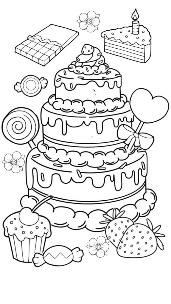 Dessin gâteau enfant