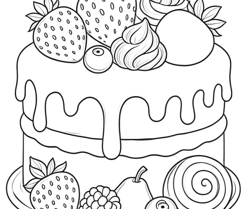 Coloriage gâteau : idées créatives pour enfants