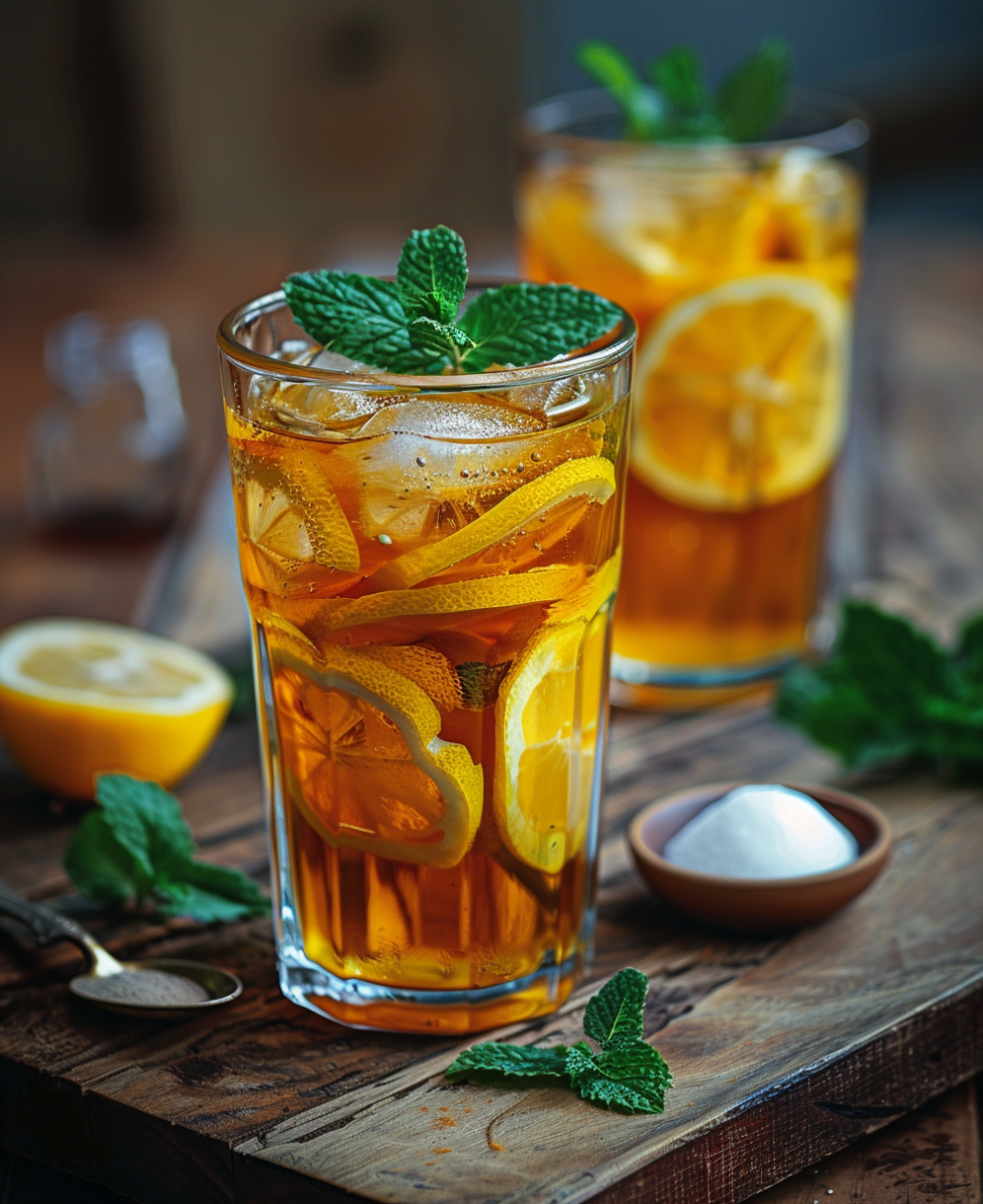 Thé glacé maison recette visuel