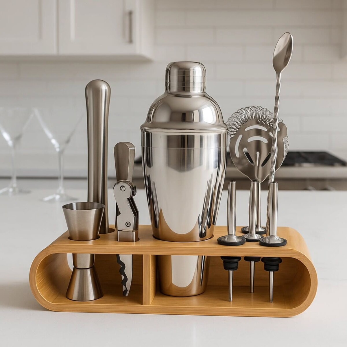 Cocktail shaker service bar