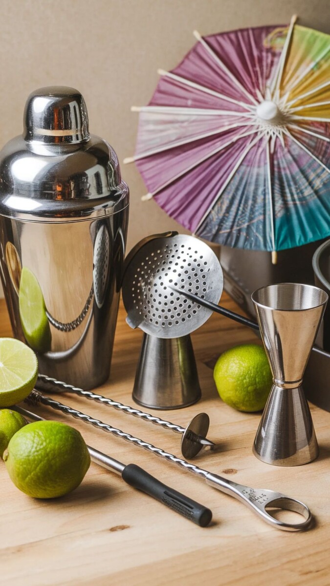 Cocktail shaker service bar