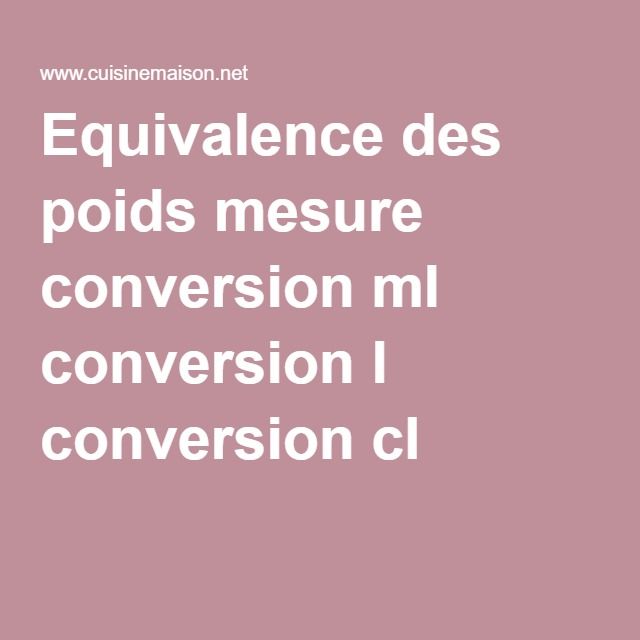 Astuces mémo cuisine conversion