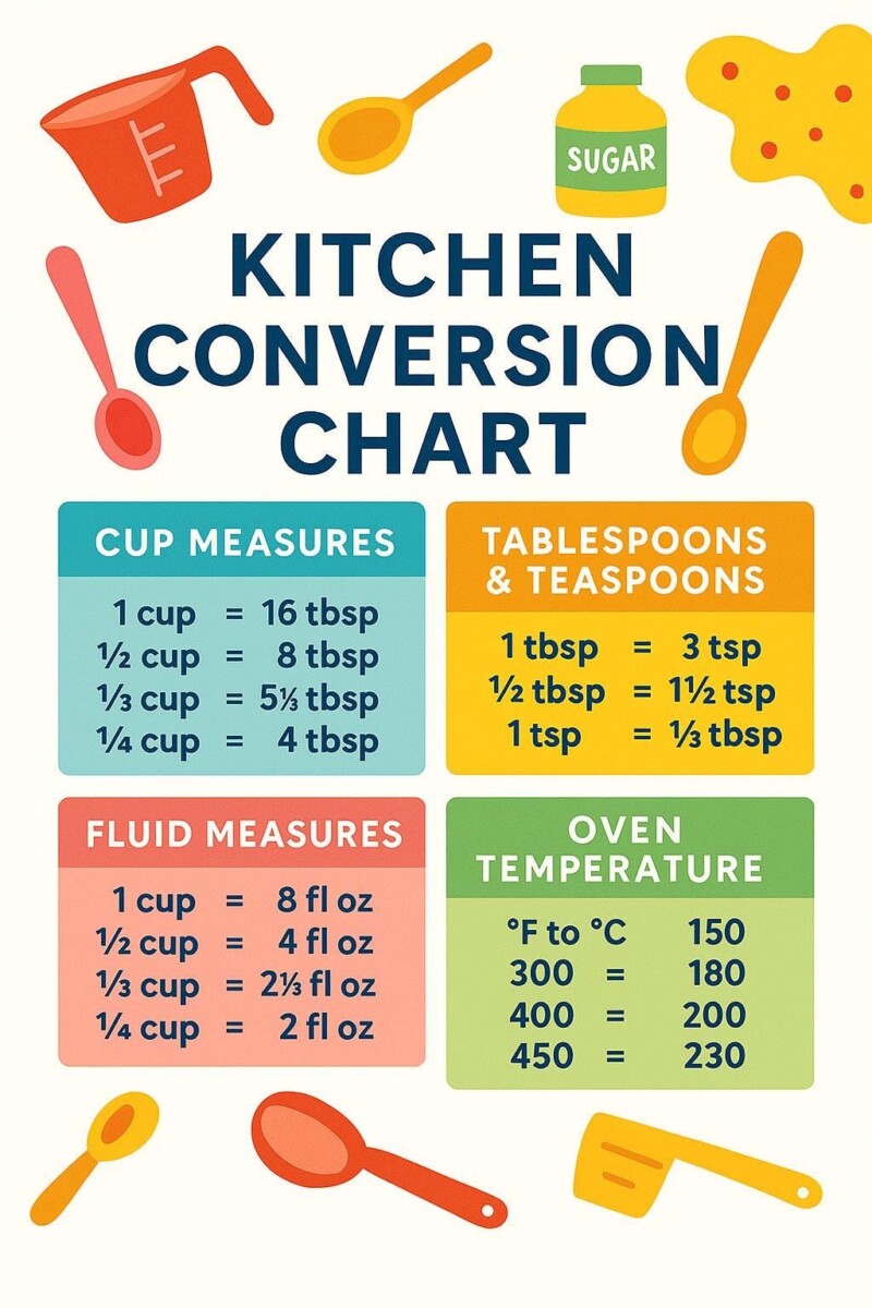 Tableau conversion cuisine grammes