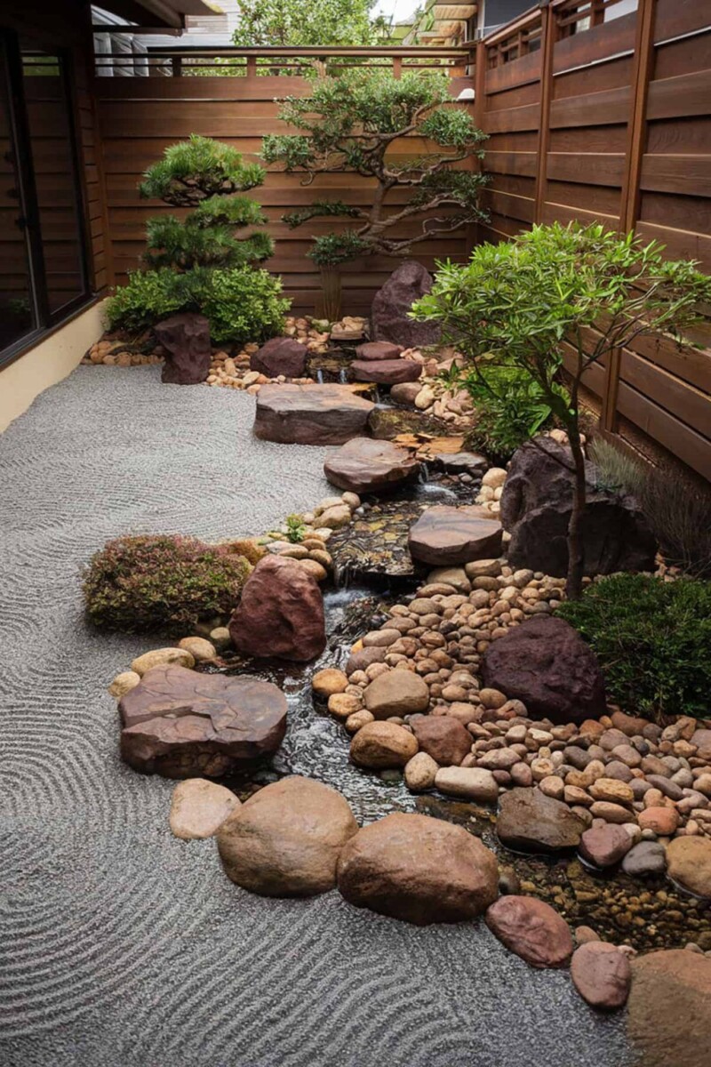 Espace zen minéral