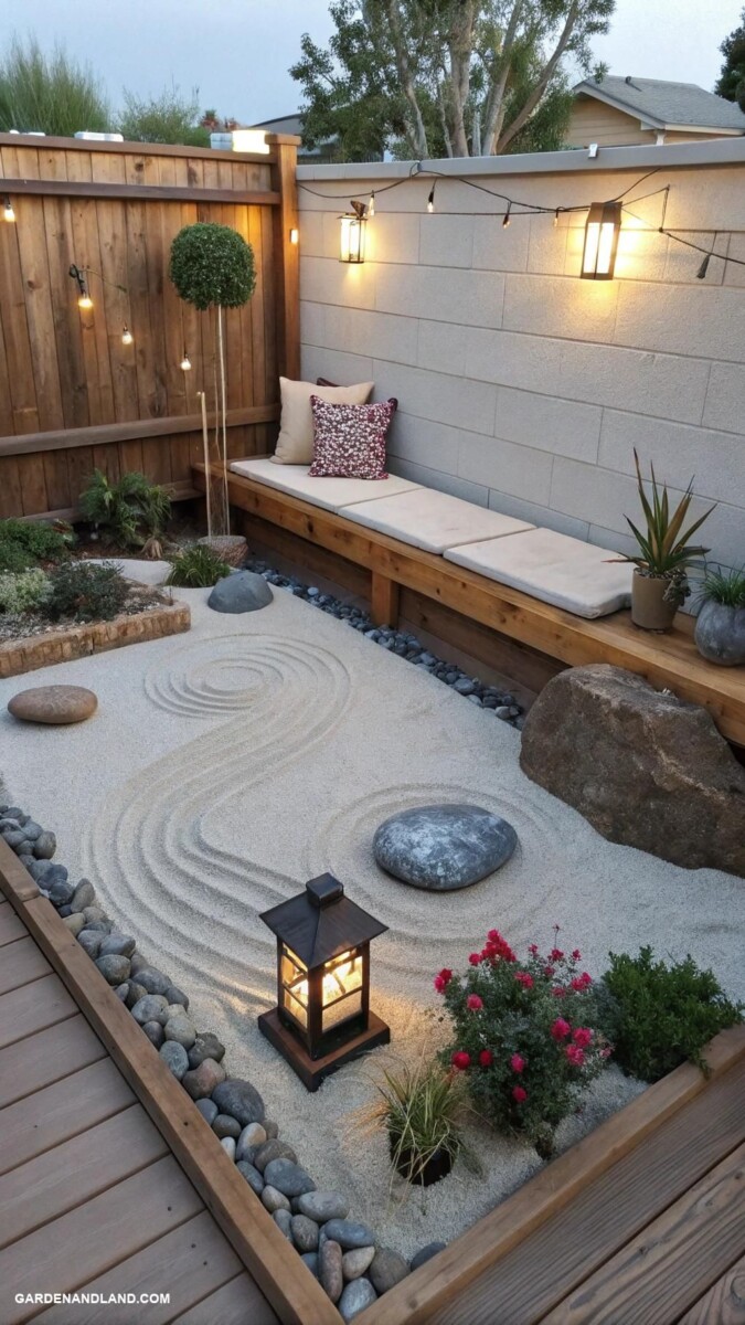 Jardin sans entretien zen