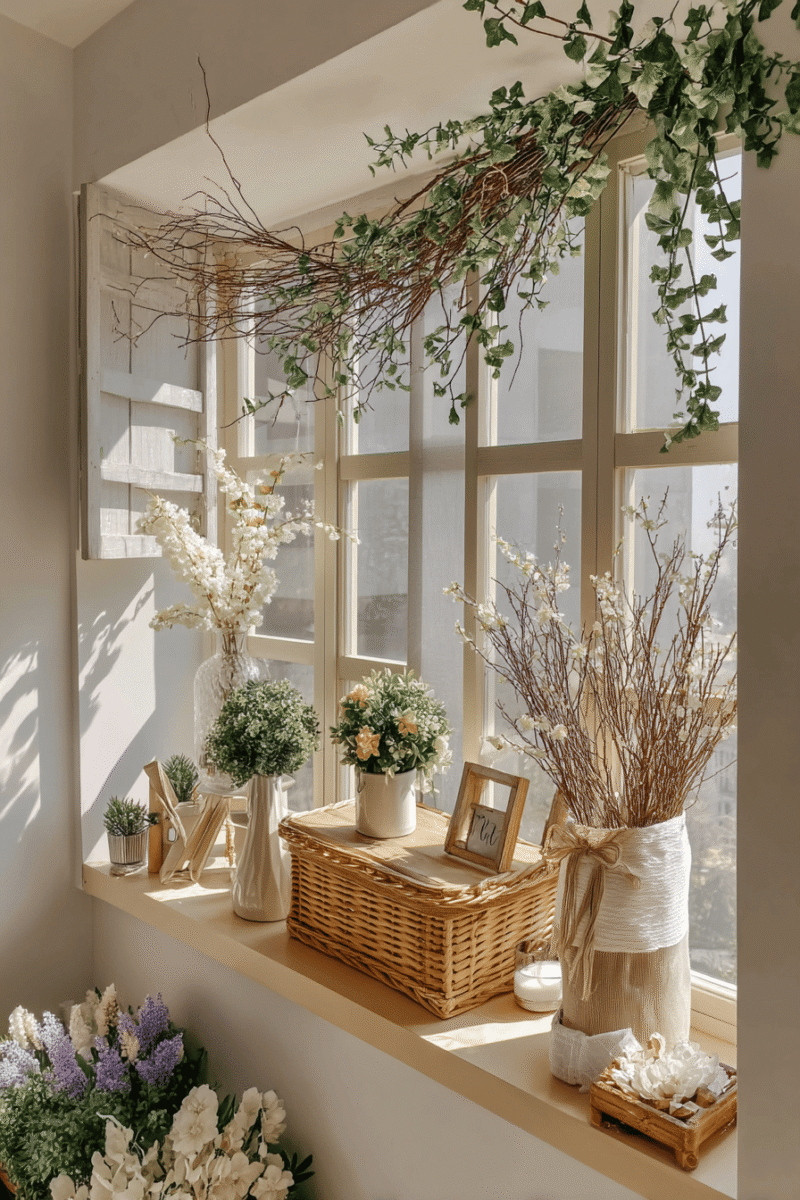 Décoration fenêtre extérieure créative