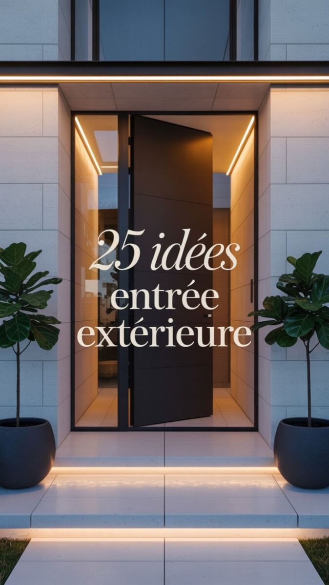 décoration entrée extérieure stylée