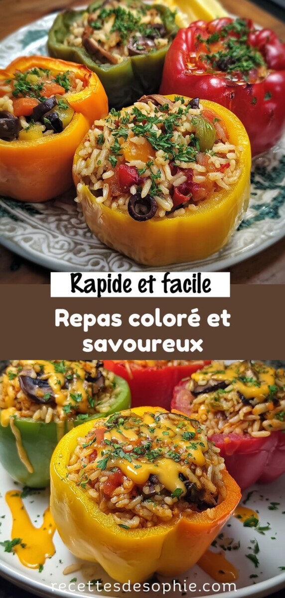 poivrons farcis végétarien délicieux