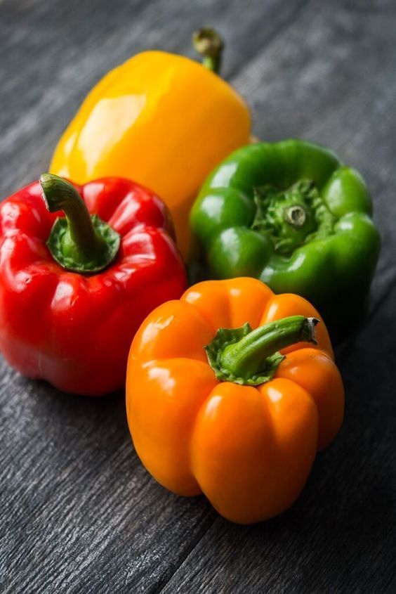 plat coloré poivrons farcis