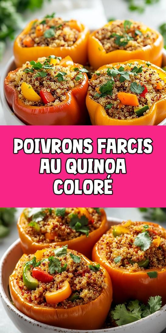 plat coloré poivrons farcis
