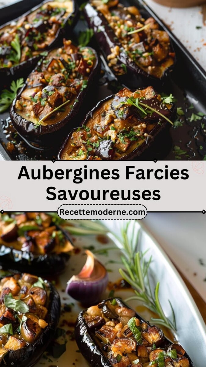 Aubergine farcie végétarienne maison