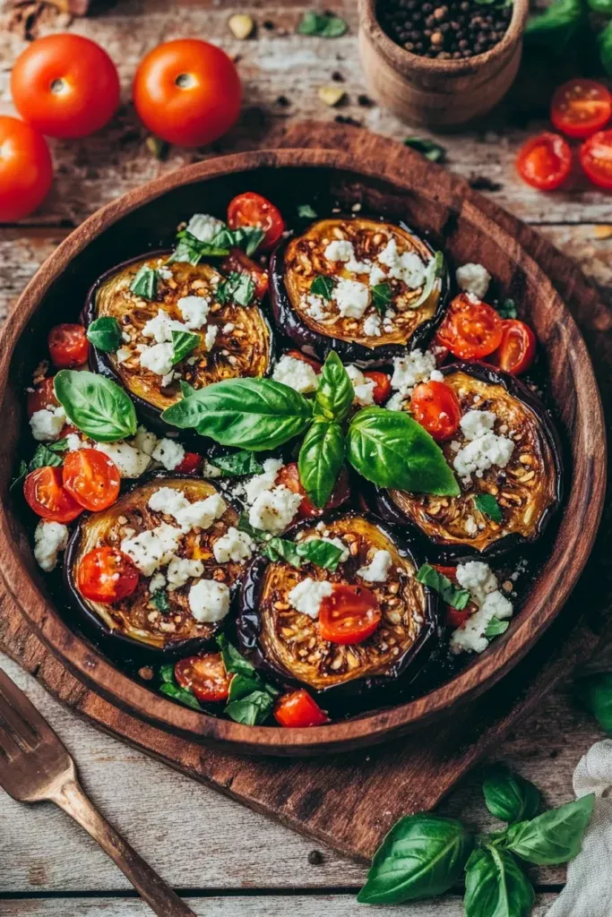 Plat aubergine farcie méditerranéen