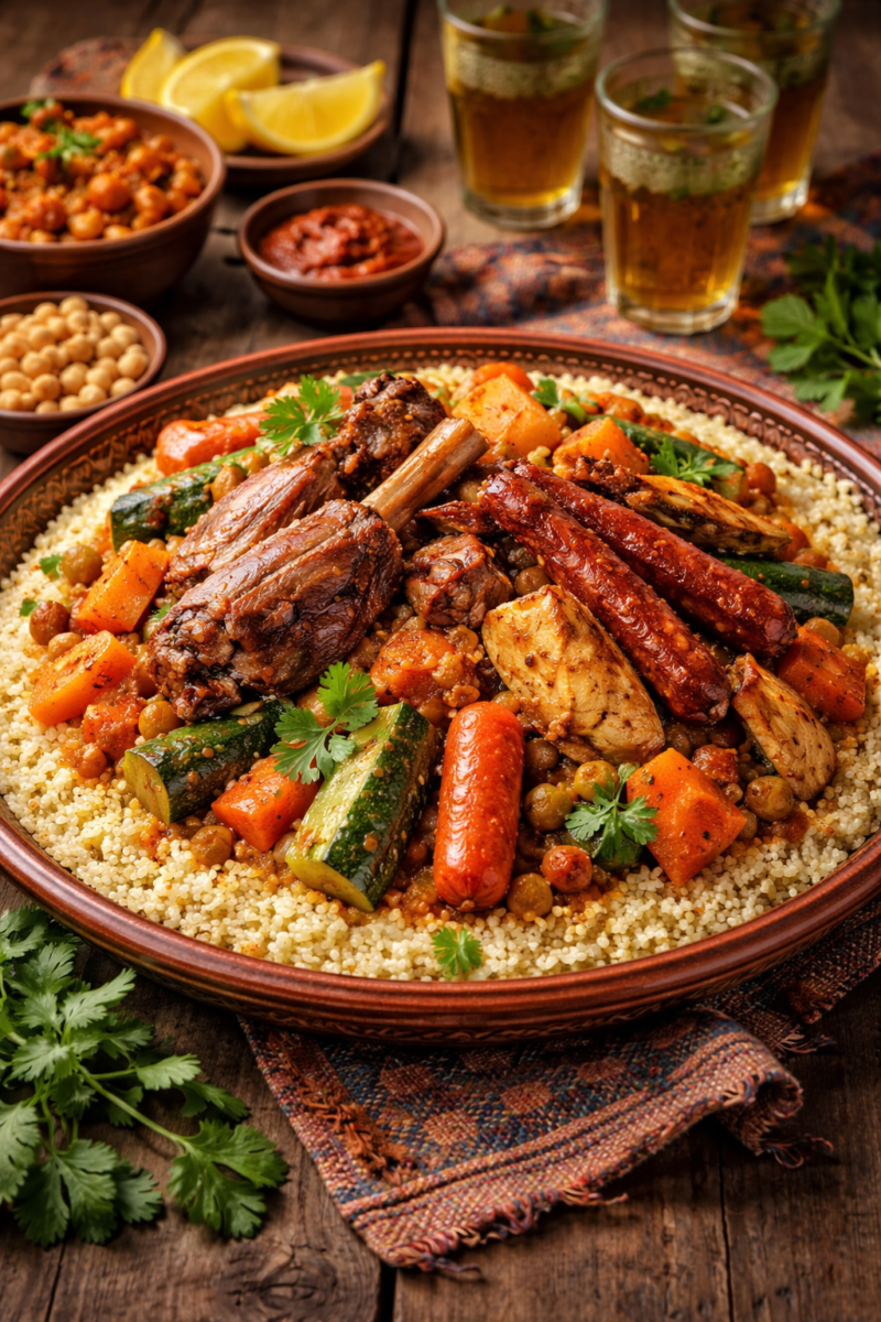 Couscous marocain végétarien savoureux