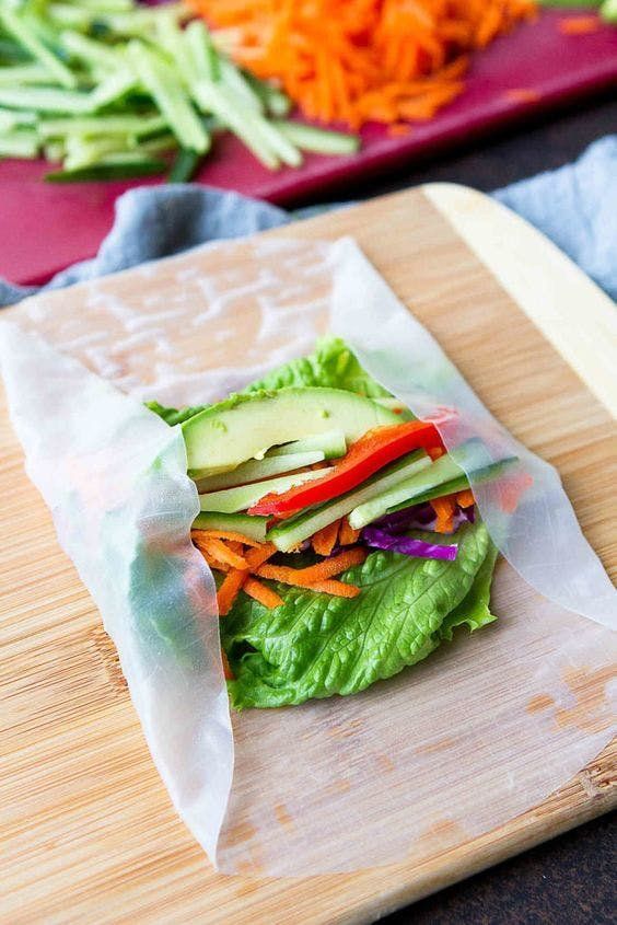 Recette végétarienne rouleau printemps
