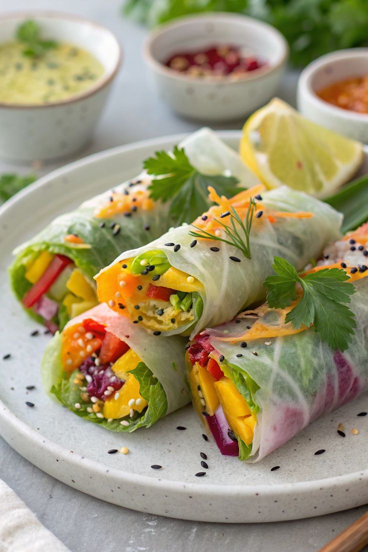 Recette végétarienne rouleau printemps