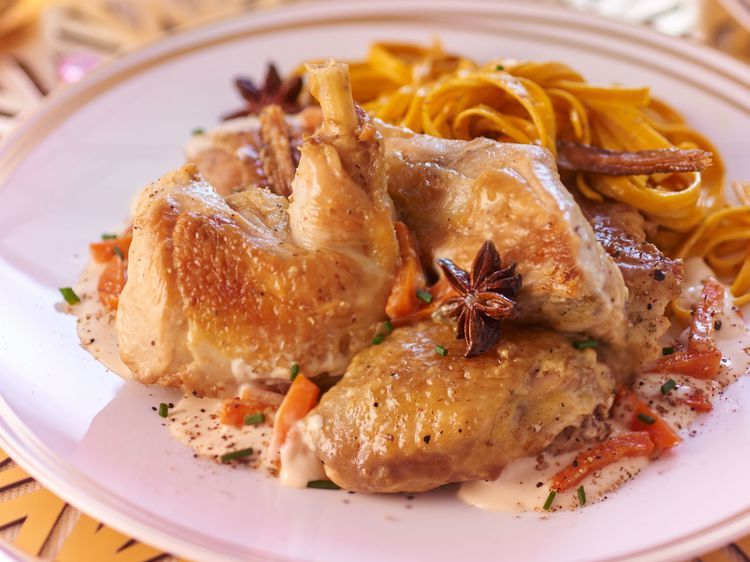 poularde au four cuisson lente
