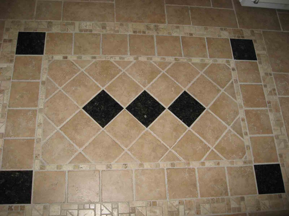 pose de carrelage diagonal