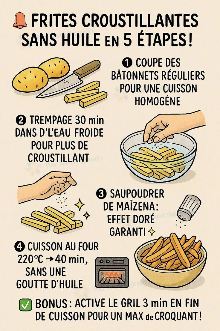 Frites croustillantes patate douce