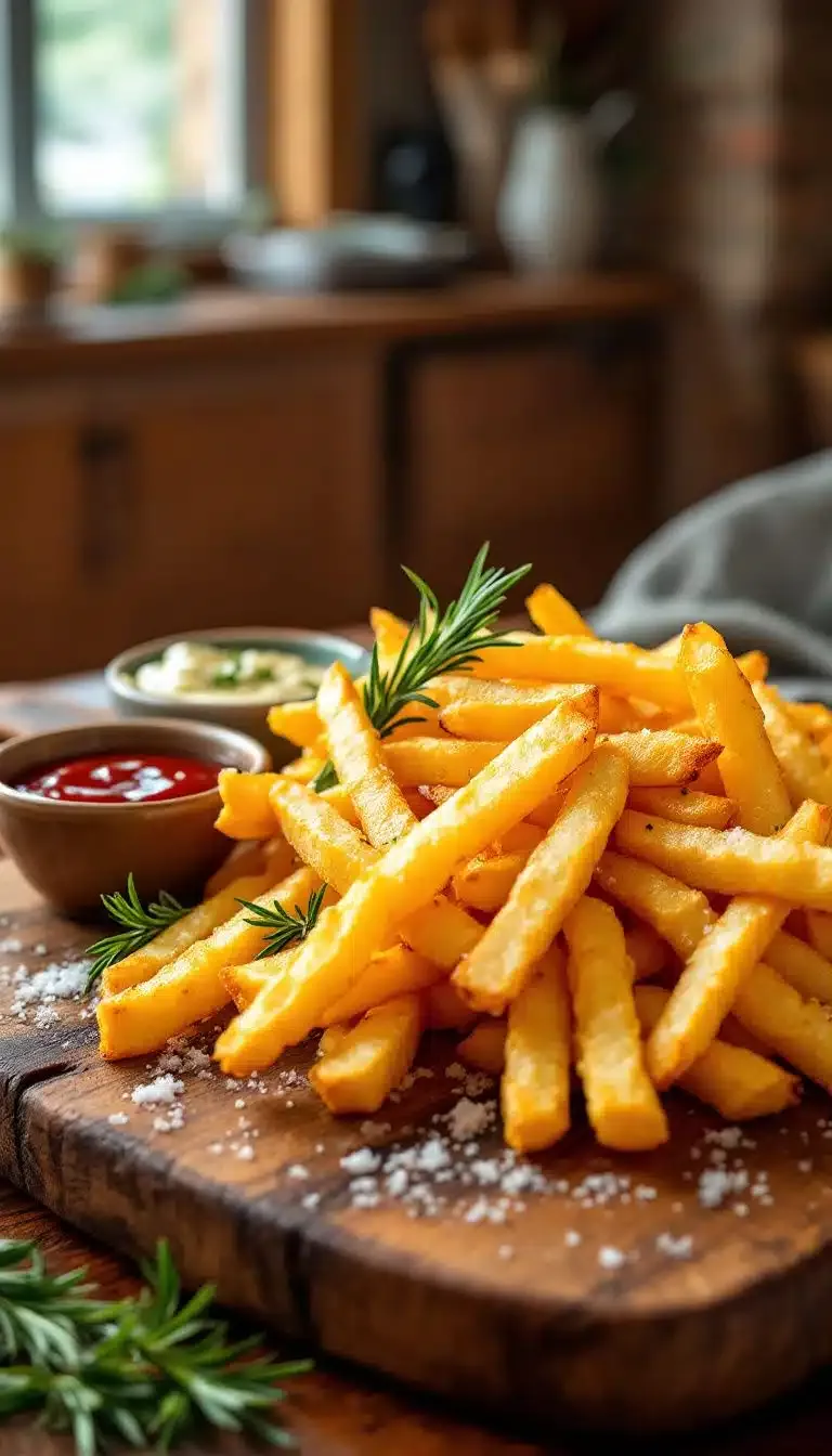 Patate douce frites croustillantes