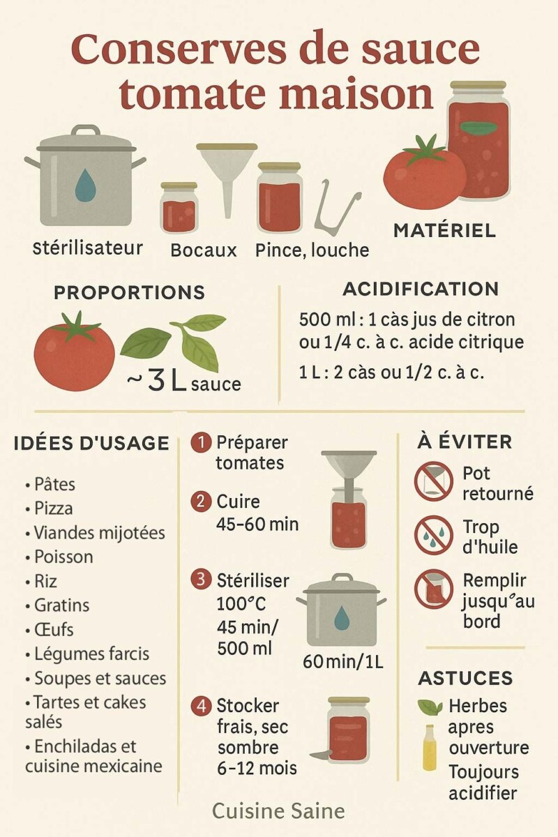 préparation sauce tomate conserve
