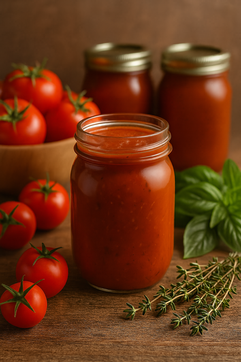 préparation sauce tomate conserve