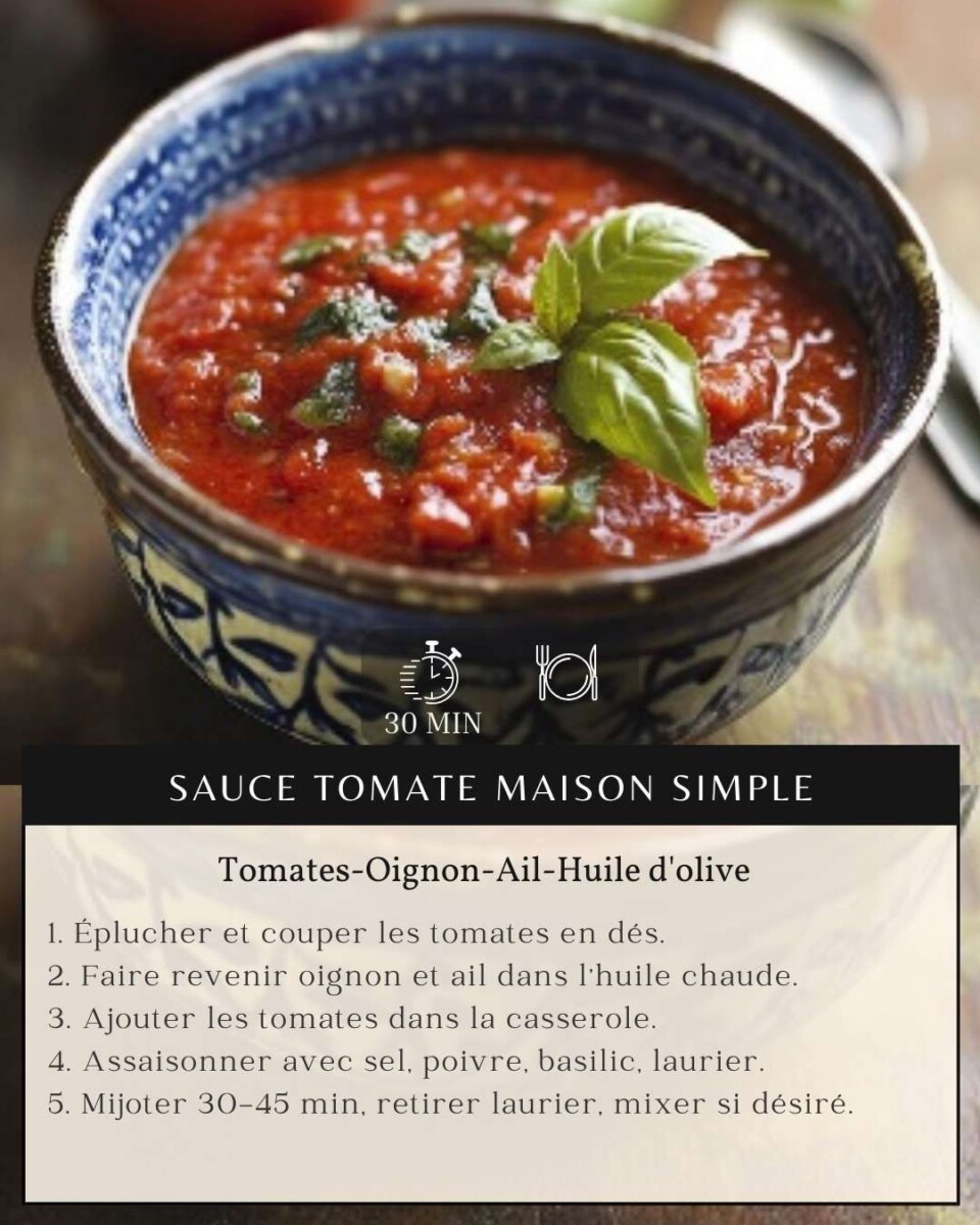 sauce tomate maison rapide