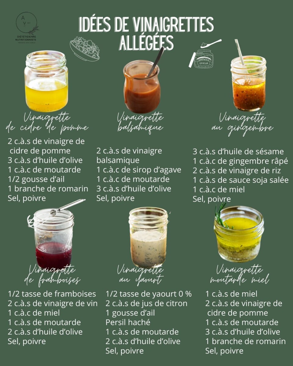 préparation vinaigrettes maison