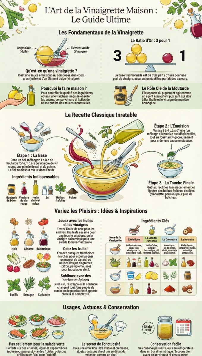 préparation vinaigrettes maison