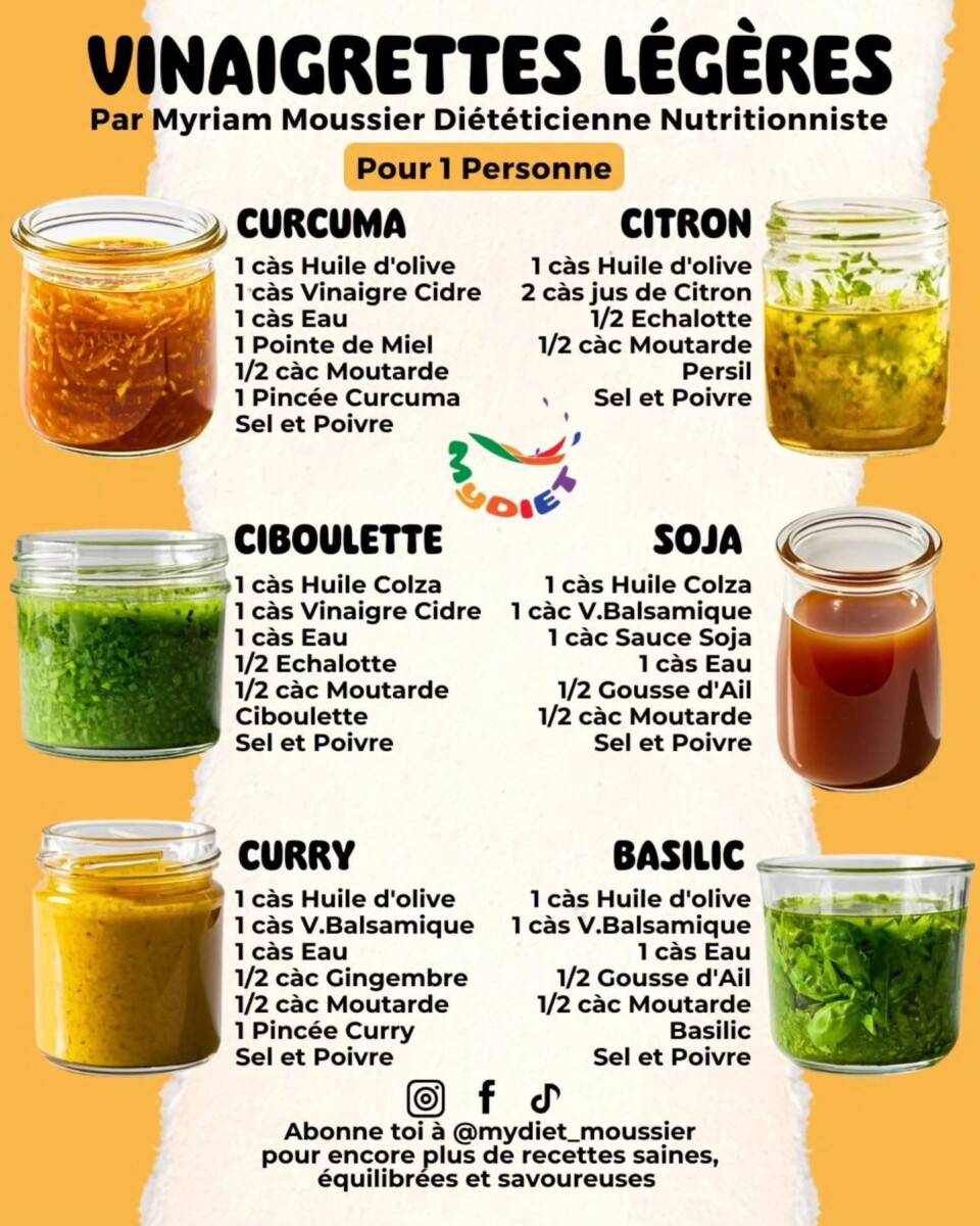 préparation vinaigrettes maison