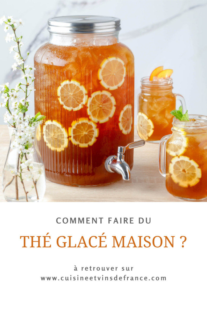 préparation de thé glacé