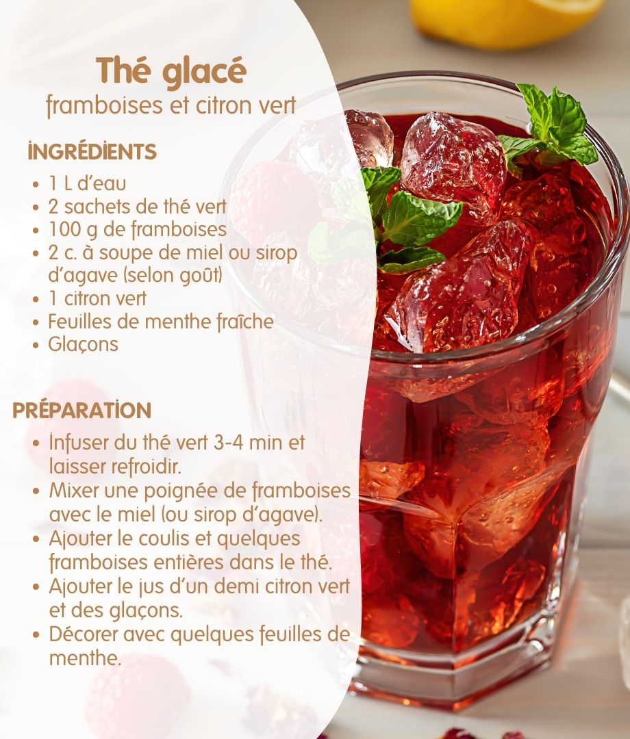 préparation de thé glacé