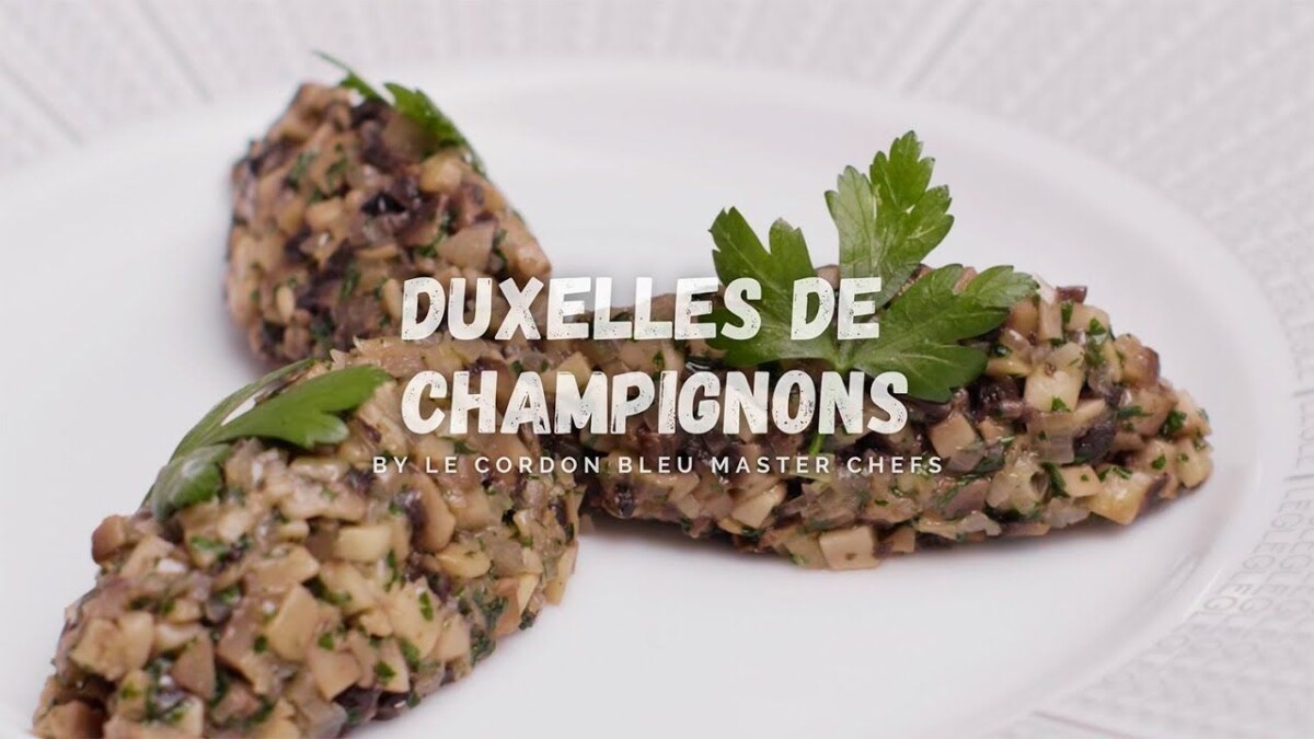 préparation duxelle de champignon