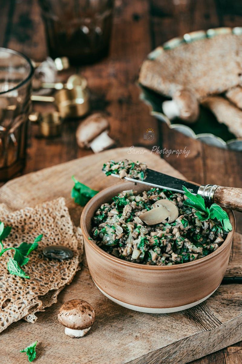 préparation duxelle de champignon