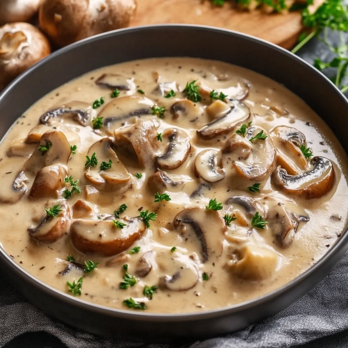 préparation duxelle de champignon