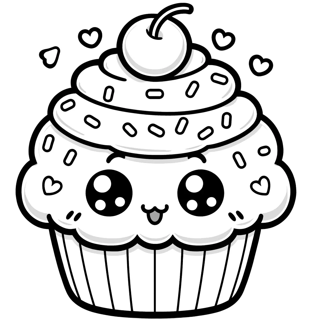 Dessin de gâteau à colorier