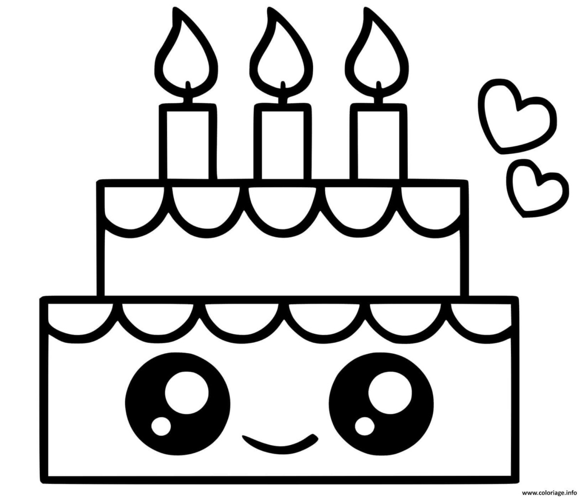 Activité coloriage gâteau enfant