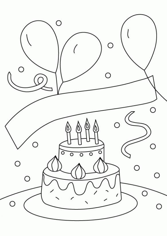 Activité coloriage gâteau enfant