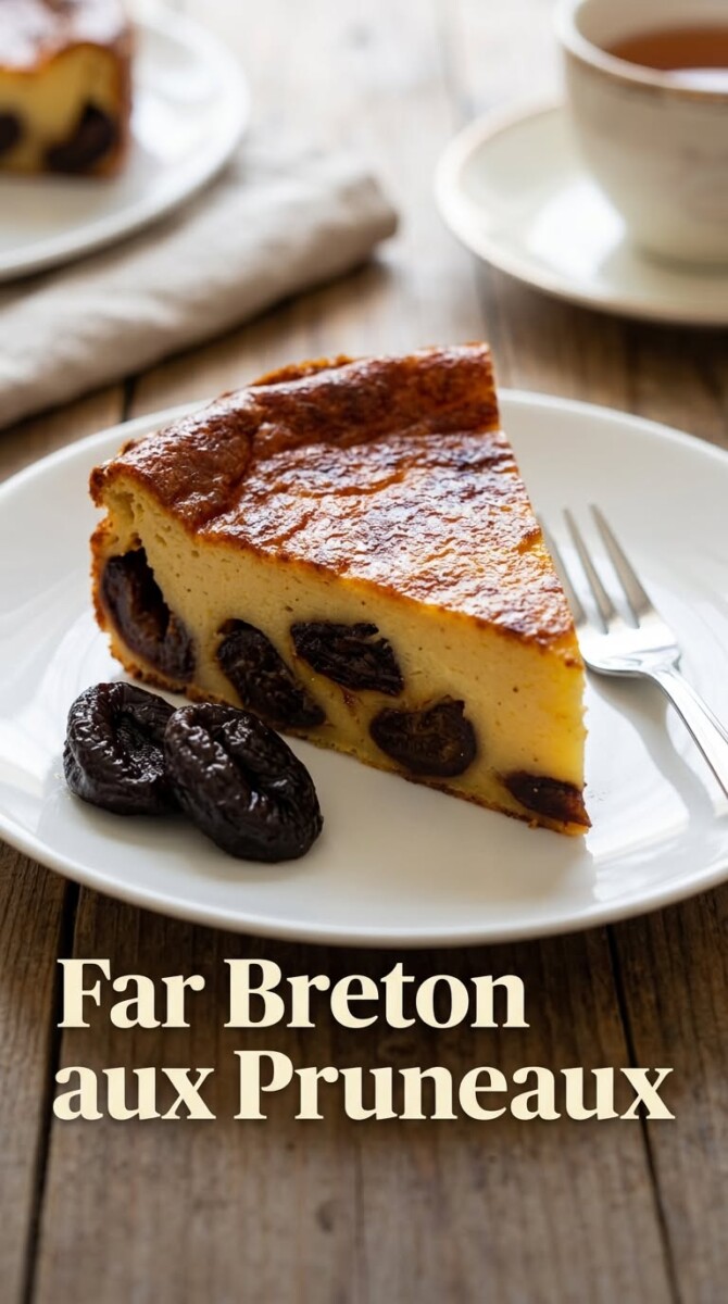 Far breton traditionnel aux pruneaux