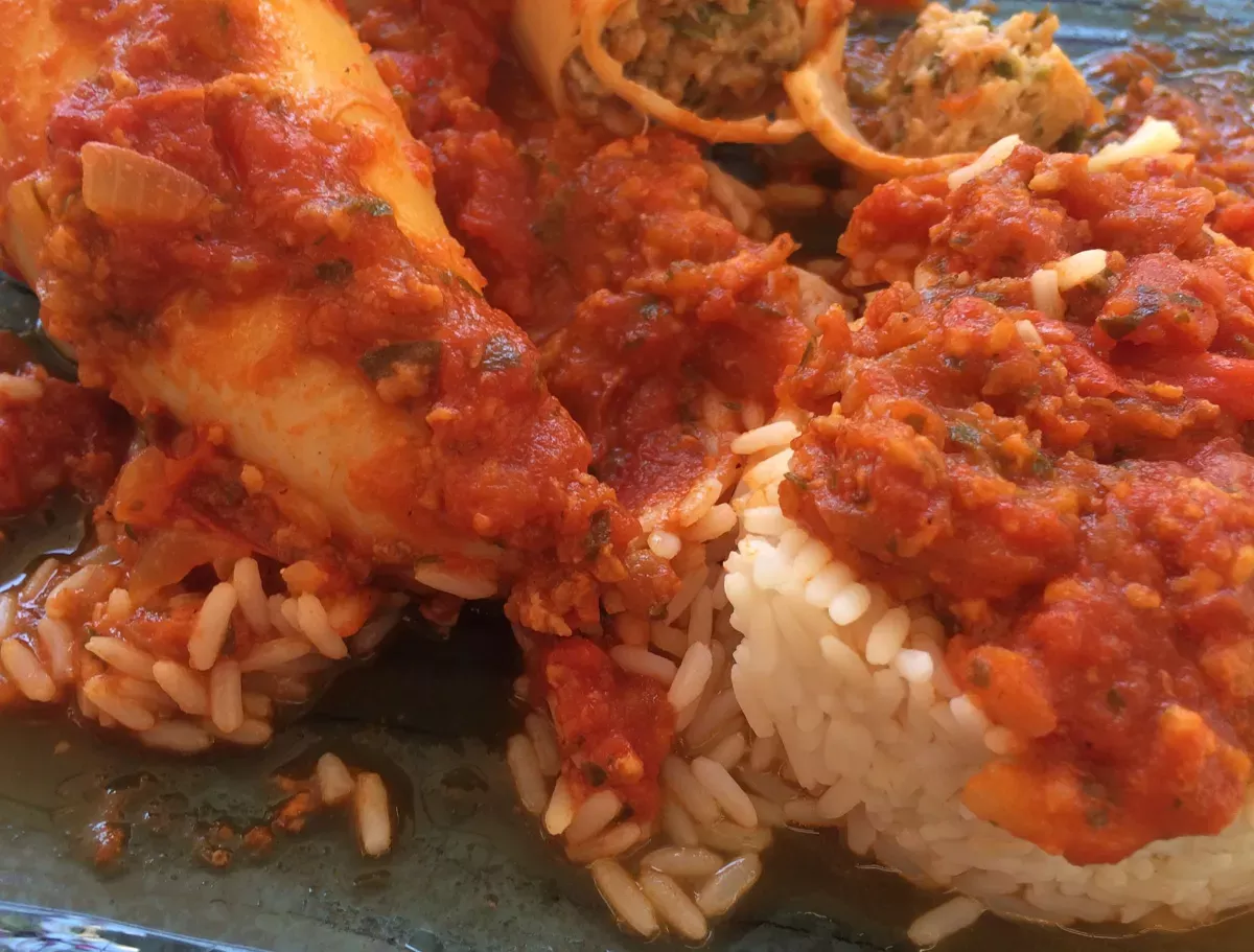 Recette traditionnelle encornets farcis