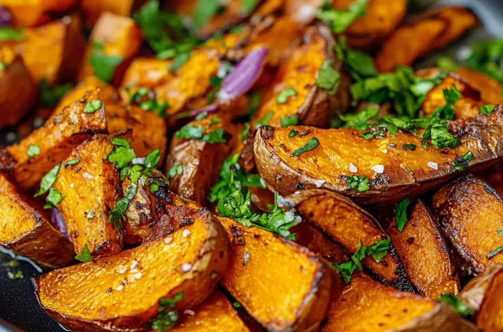 Temps de cuisson de la patate douce au four : entières, en cubes ou en frites avec températures et durées