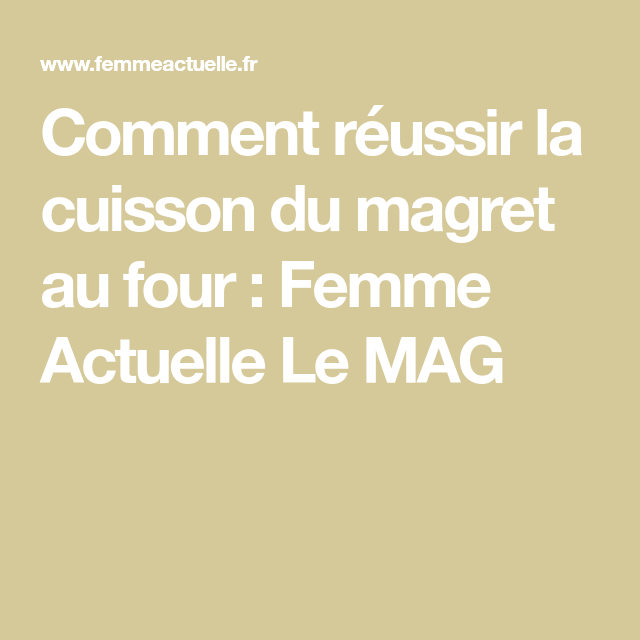 Magret de canard au four