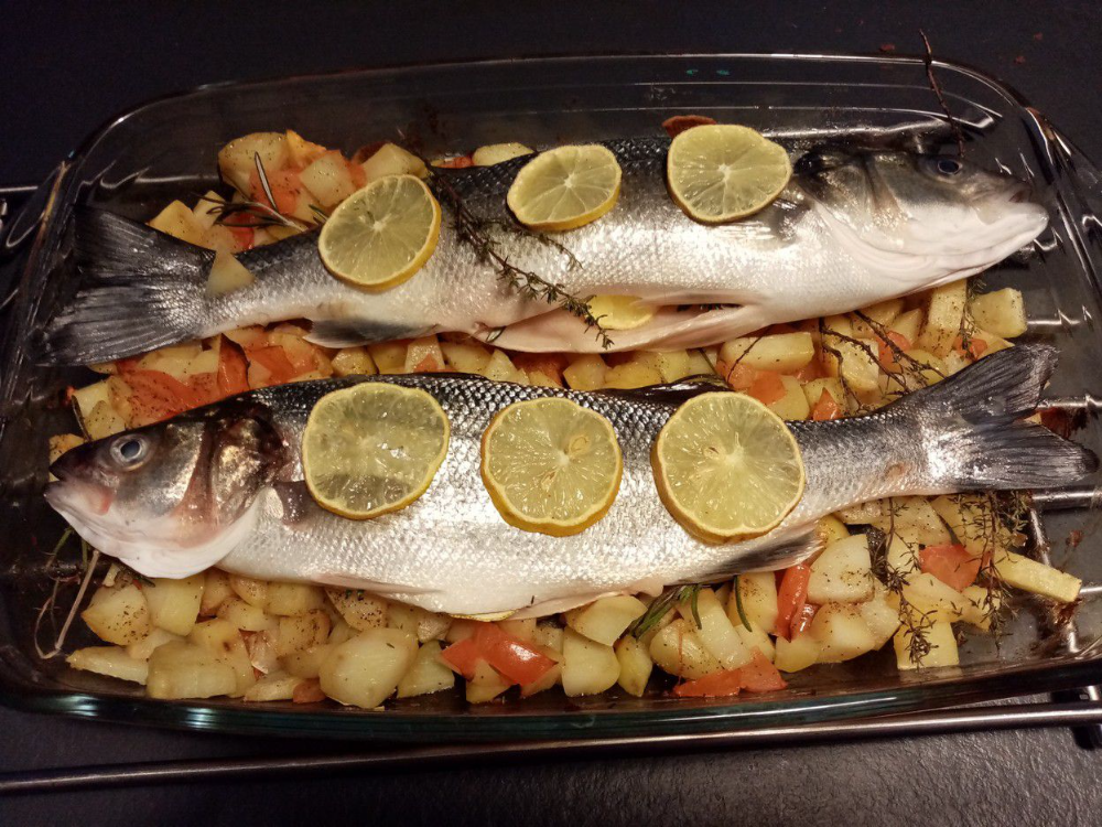 Cuisson du bar entier
