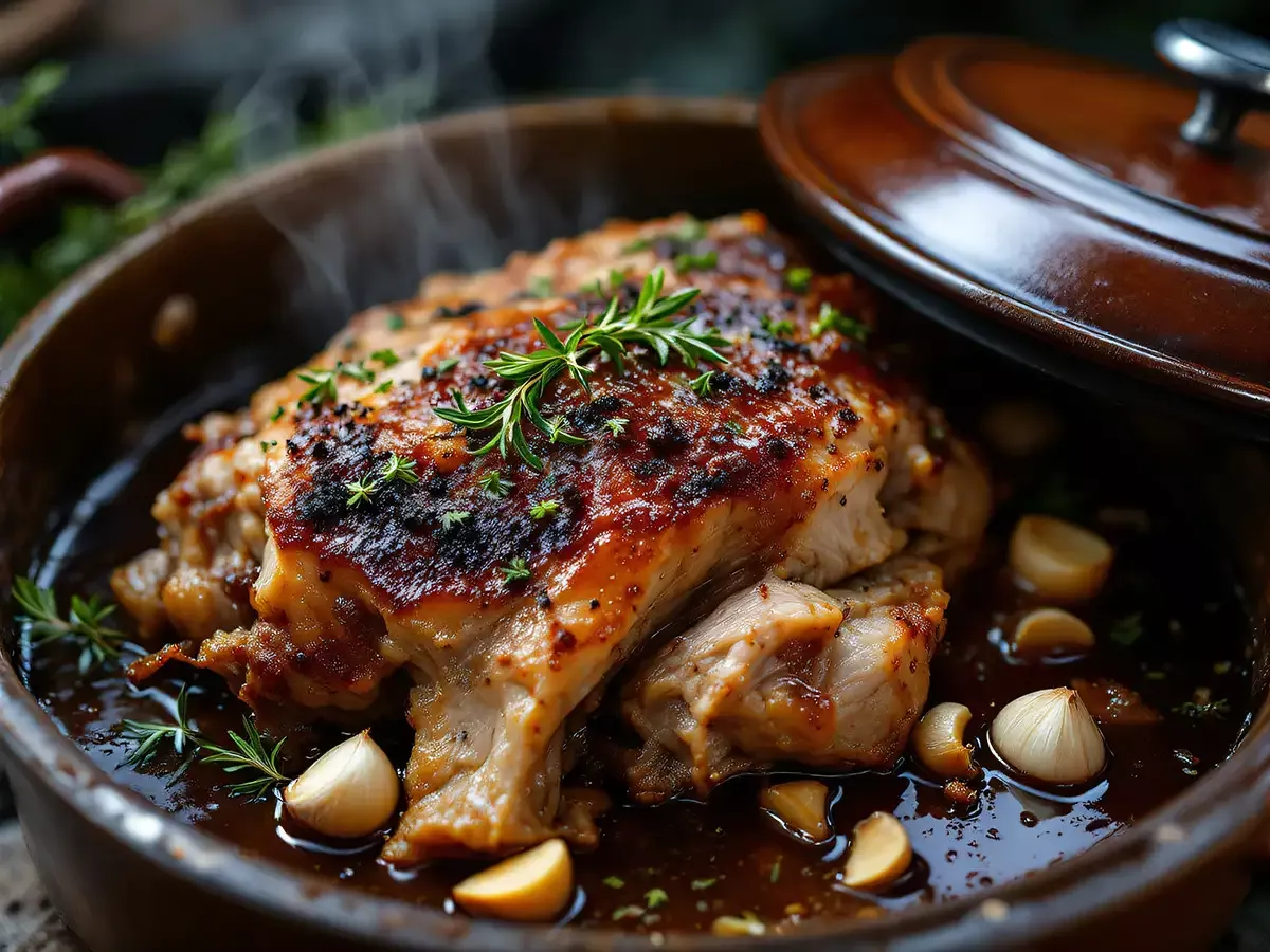 Four cuisson lente porc