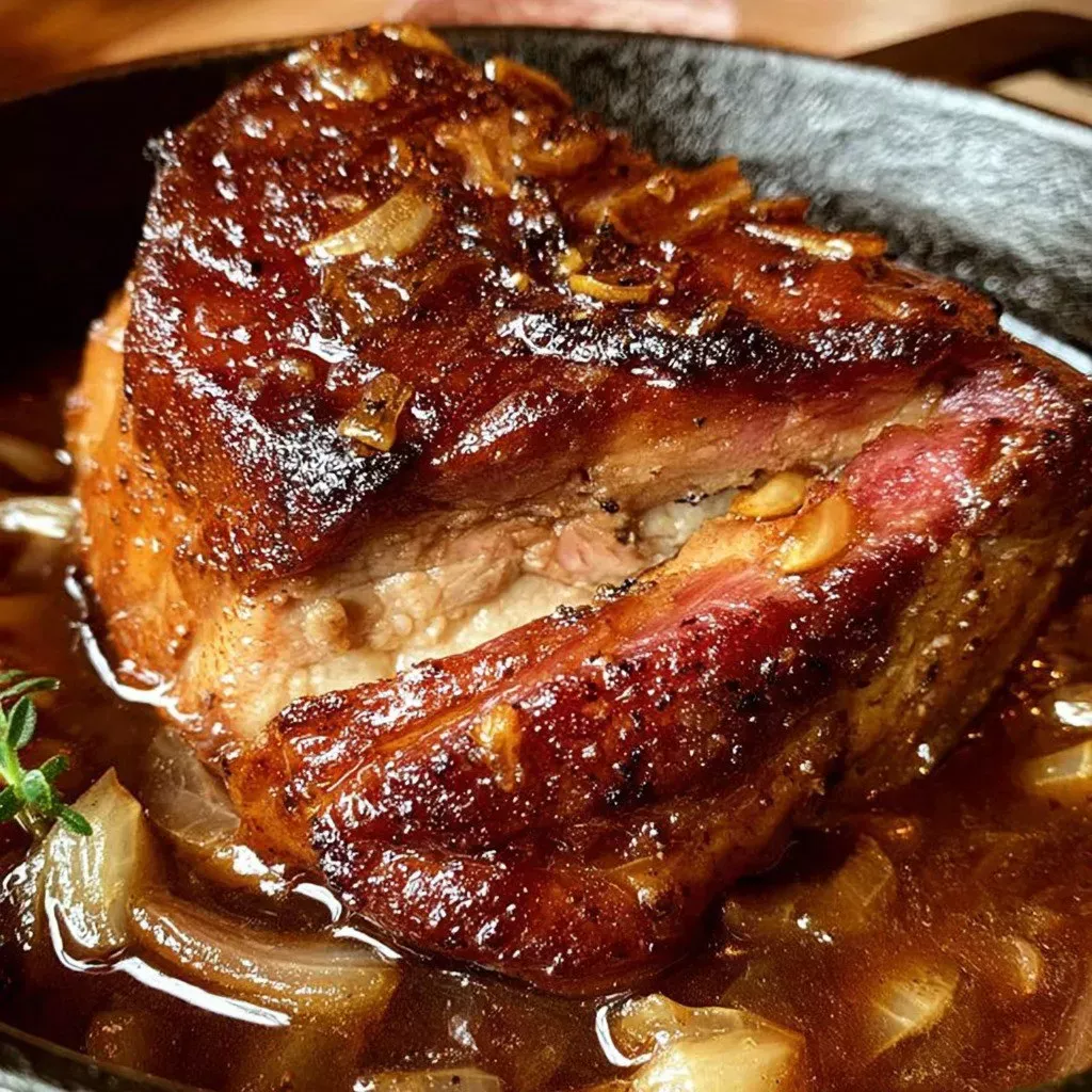 Cuisson lente rouelle de porc