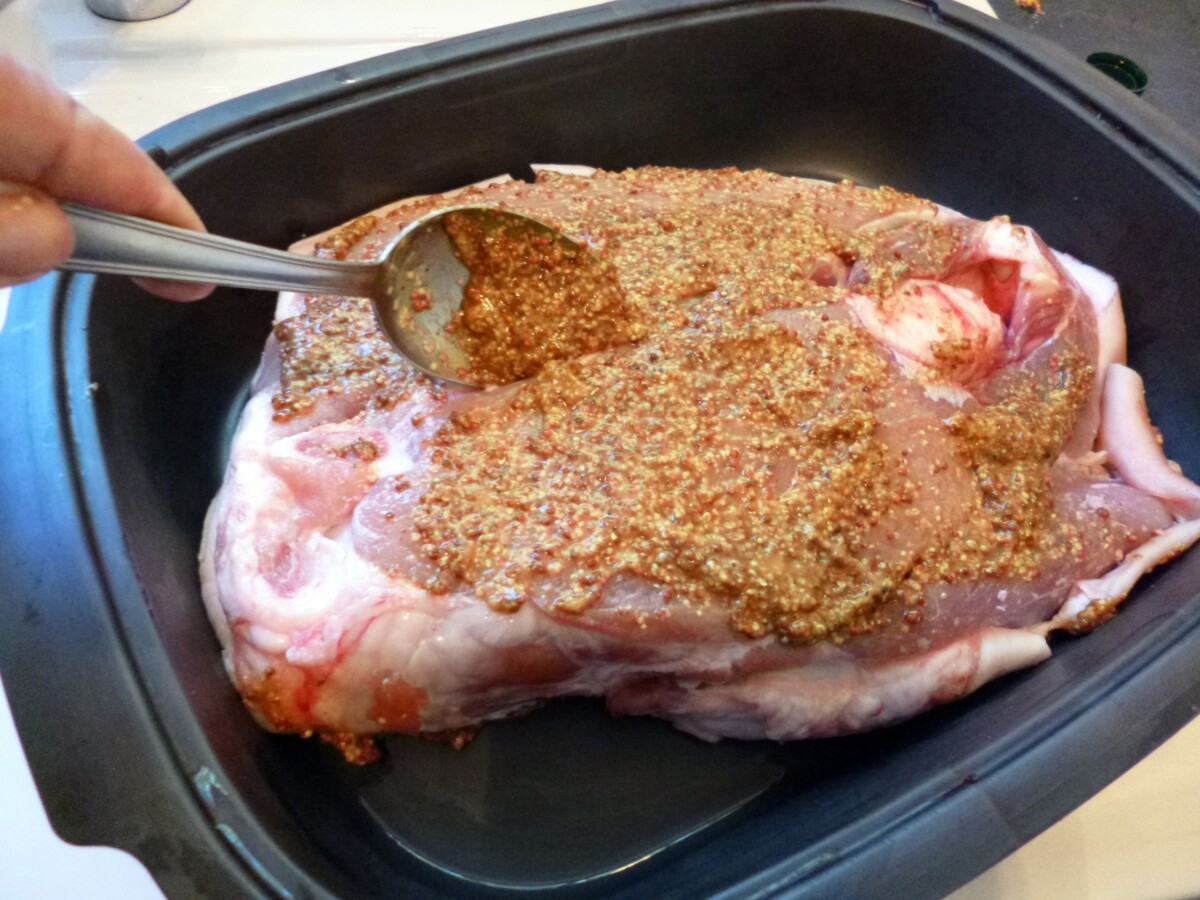Cuisson lente rouelle de porc