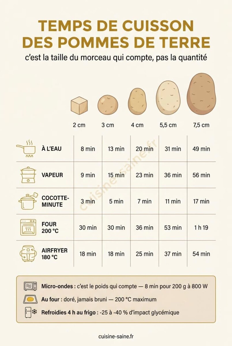 Cuisson parfaite pommes terre