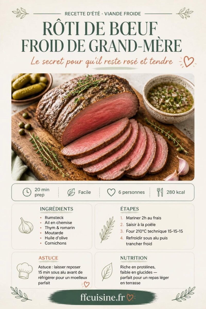 Cuisson parfaite rôti bœuf